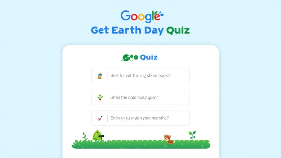 quiz de la journée de la terre google